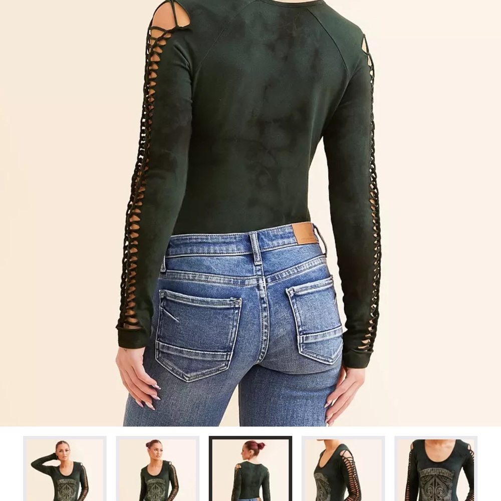 Buckle Black Bodysuit Top